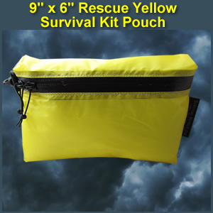 9 X 6 Rescue Yellow Survival Kit Pouch