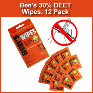 Bens 30  DEET Tick & Insect Repellent 12 Pc Wipes (SM0165-7085)