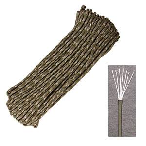 Marbles Outdoors Genuine 550 Parachute Cord 7-Strand - 100 ft- Multicam (SMRG1121H)
