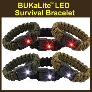 BUKaLITE Survival Bracelet with LED Light (19RBUK)