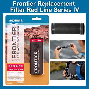 Aquamira Frontier Max Replacement Filter Cartridge Red Line Virus Protection 