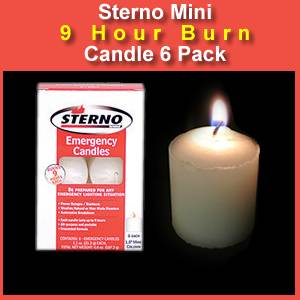 Sterno Mini Column Long Burning Candle 6 Pack (SM310212)