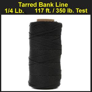 Tarred Bank Line - 1/4 lb., #36 Mariner, 117 ft., 350 lb. Test. (tarredbankline)