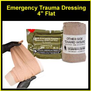 FLAT Emergency Trauma Dressing - 4 inch (SM-30-0093)