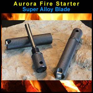 Aurora Silver Fire Starter argent 440 C made in USA survie outil AFS440CS-PP
