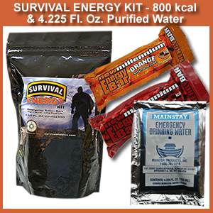 800 KCAL Survival Energy Kit with Water (800kcalenrgykit)